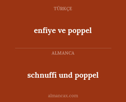 schnuffi und poppel - enfiye ve poppel