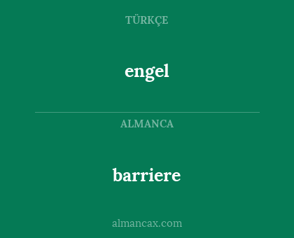 barriere - engel
