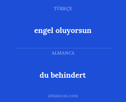 du behindert - engel oluyorsun