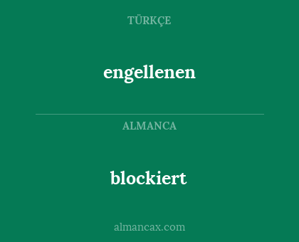 blockiert - engellenen