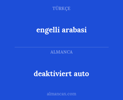 engelli arabasi - deaktiviert auto