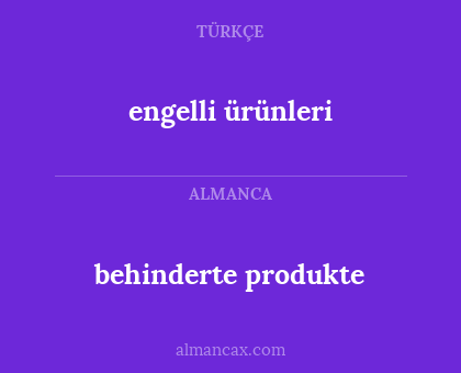 engelli ürünleri - behinderte produkte
