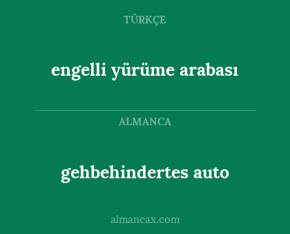 gehbehindertes auto - engelli yürüme arabası