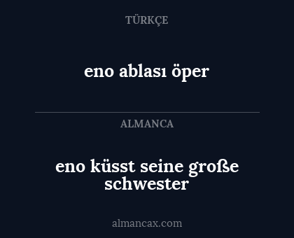 eno ablası öper - eno küsst seine große schwester