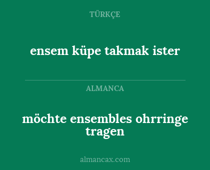 möchte ensembles ohrringe tragen - ensem küpe takmak ister