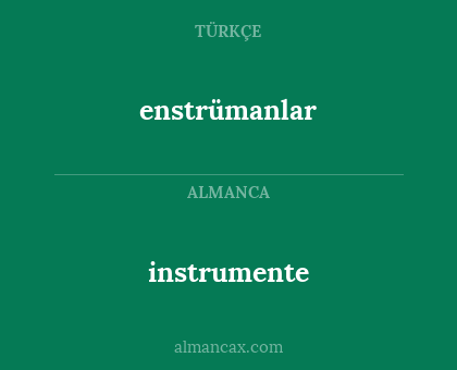 instrumente - enstrümanlar