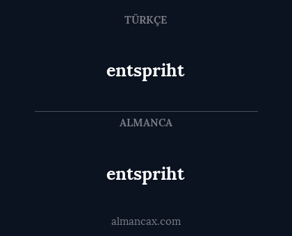entspriht - entspriht