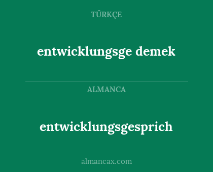 entwicklungsgesprich - entwicklungsge demek
