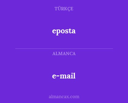 eposta - e-mail