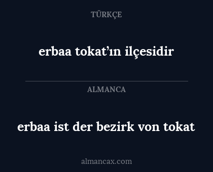 erbaa tokat’ın ilçesidir - erbaa ist der bezirk von tokat