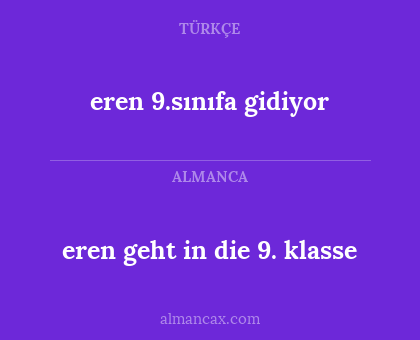 eren geht in die 9. klasse - eren 9.sınıfa gidiyor