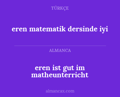 eren ist gut im matheunterricht - eren matematik dersinde iyi