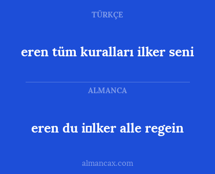 eren du i̇lker alle regein - eren tüm kuralları ilker seni