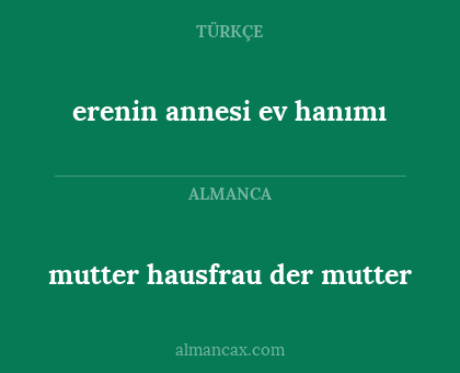 mutter hausfrau der mutter - erenin annesi ev hanımı