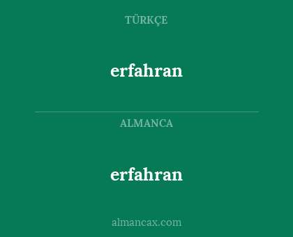 erfahran - erfahran