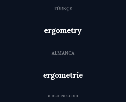 ergometry - ergometrie