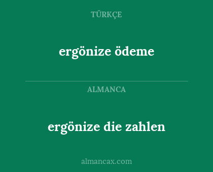 ergönize die zahlen - ergönize ödeme