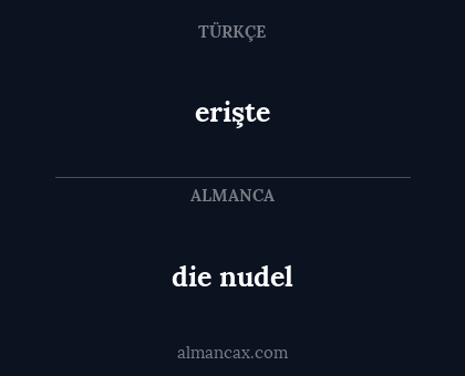 die nudel - erişte