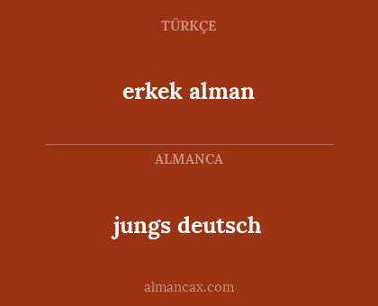 jungs deutsch - erkek alman