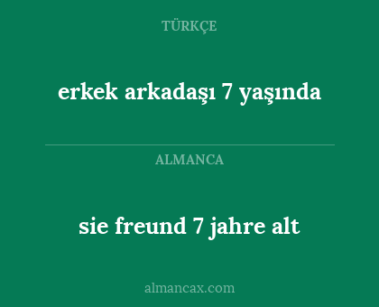 erkek arkadaşı 7 yaşında - sie freund 7 jahre alt