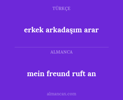 erkek arkadaşım arar - mein freund ruft an