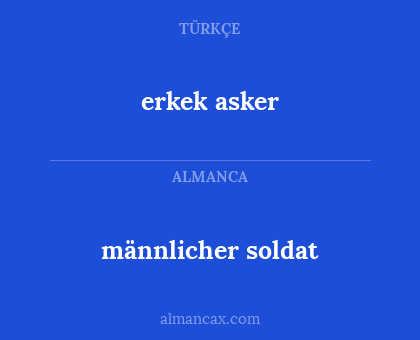 männlicher soldat - erkek asker