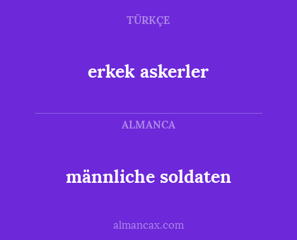 männliche soldaten - erkek askerler