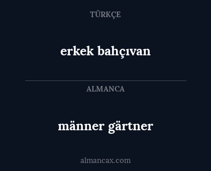 erkek bahçıvan - männer gärtner