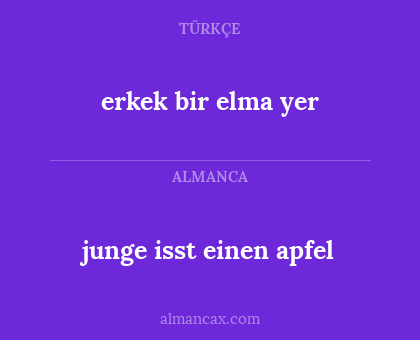 junge isst einen apfel - erkek bir elma yer
