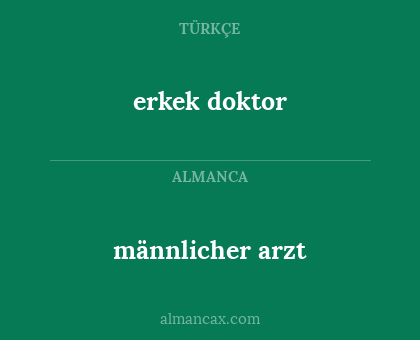 männlicher arzt - erkek doktor