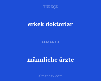 männliche ärzte - erkek doktorlar