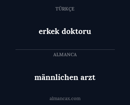 männlichen arzt - erkek doktoru