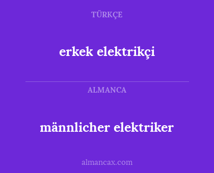 männlicher elektriker - erkek elektrikçi