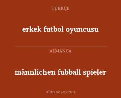 männlichen fubball spieler - erkek futbol oyuncusu