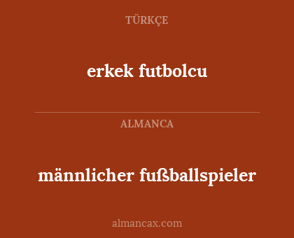 erkek futbolcu - männlicher fußballspieler