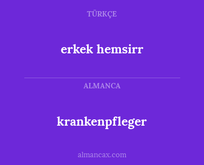 erkek hemsirr - krankenpfleger