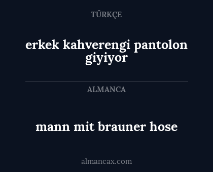 erkek kahverengi pantolon giyiyor - mann mit brauner hose