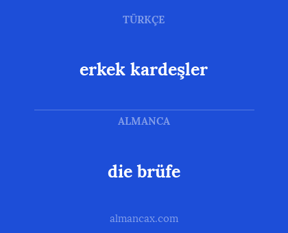 die brüfe - erkek kardeşler