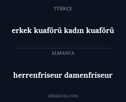 herrenfriseur damenfriseur - erkek kuaförü
kadın kuaförü