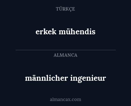 erkek mühendis - männlicher ingenieur