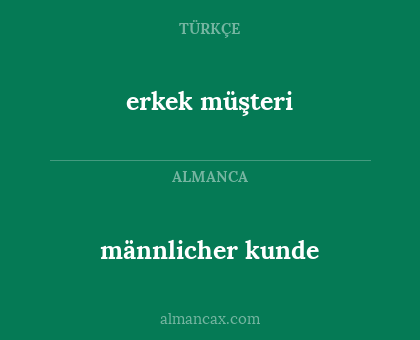 männlicher kunde - erkek müşteri