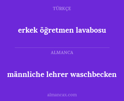 erkek öğretmen lavabosu - männliche lehrer waschbecken