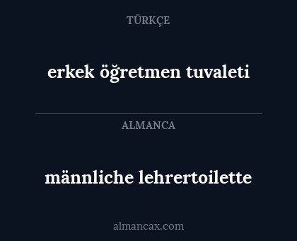 männliche lehrertoilette - erkek öğretmen tuvaleti