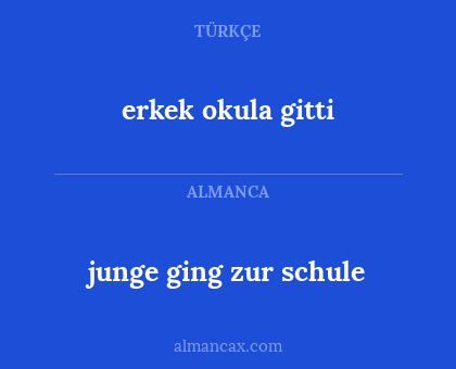 junge ging zur schule - erkek okula gitti