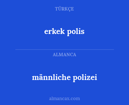 erkek polis - männliche polizei