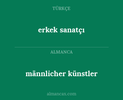männlicher künstler - erkek sanatçı