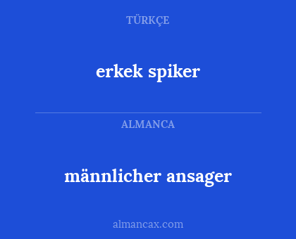 männlicher ansager - erkek spiker