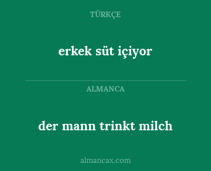 erkek süt içiyor - der mann trinkt milch