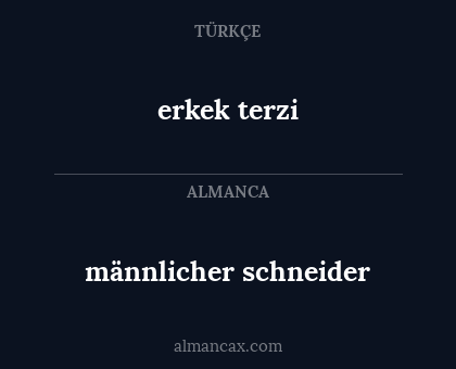 männlicher schneider - erkek terzi