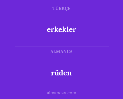 rüden - erkekler